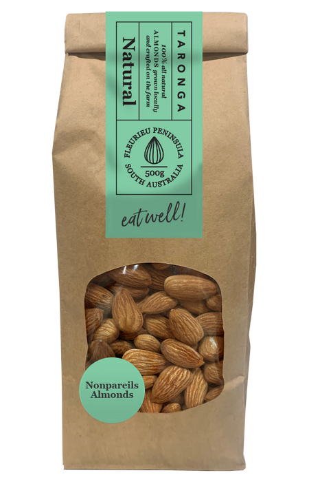 Nonpareil Raw Natural Almonds 500g - Pesticide Insecticide Free