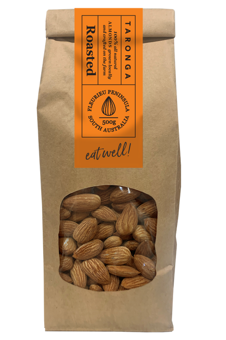 Roasted Almonds 500g - Nonpareil Variety - Pesticide and Insecticide Free